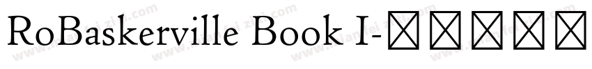 RoBaskerville Book I字体转换